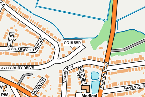 CO15 5RD map - OS OpenMap – Local (Ordnance Survey)