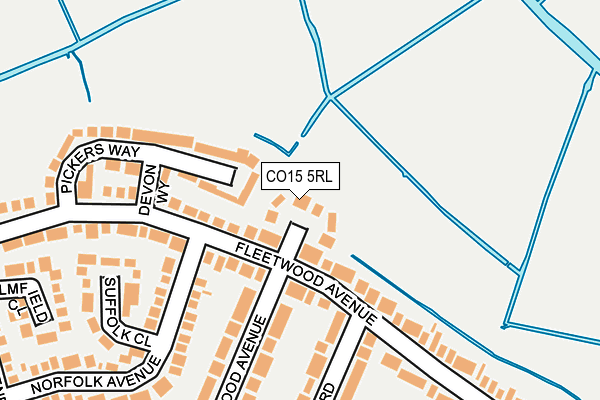 CO15 5RL map - OS OpenMap – Local (Ordnance Survey)