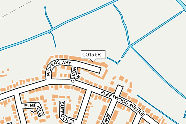 CO15 5RT map - OS OpenMap – Local (Ordnance Survey)