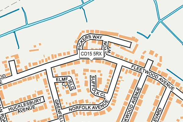 CO15 5RX map - OS OpenMap – Local (Ordnance Survey)