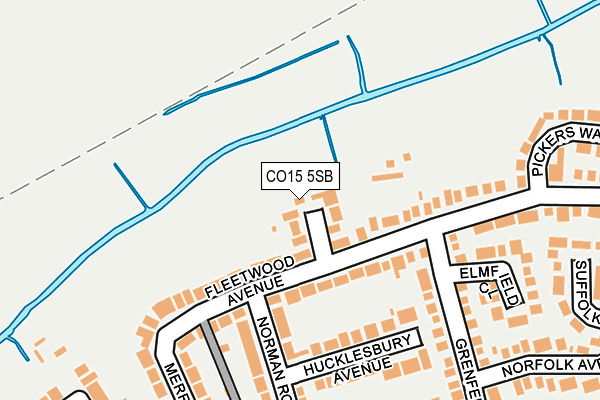CO15 5SB map - OS OpenMap – Local (Ordnance Survey)