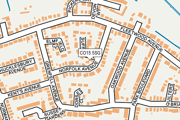 CO15 5SG map - OS OpenMap – Local (Ordnance Survey)