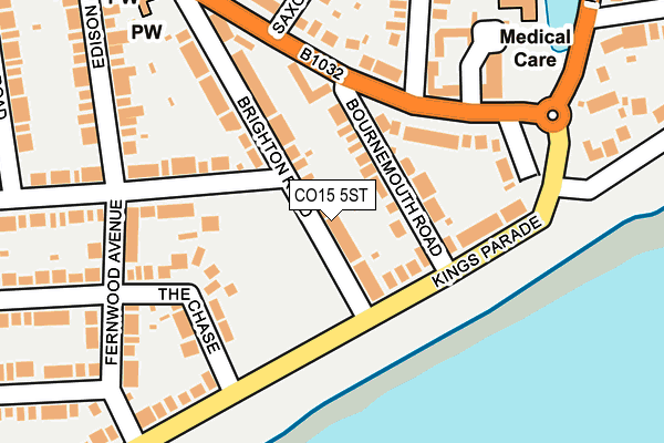 CO15 5ST map - OS OpenMap – Local (Ordnance Survey)