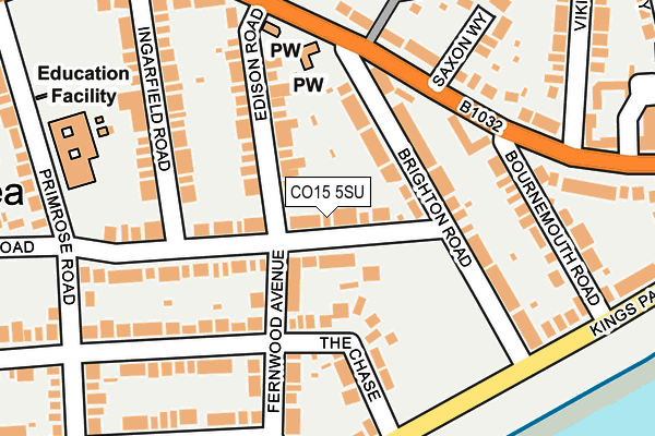 CO15 5SU map - OS OpenMap – Local (Ordnance Survey)