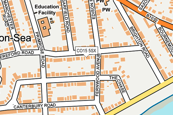 CO15 5SX map - OS OpenMap – Local (Ordnance Survey)
