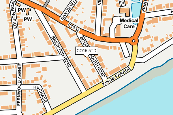 CO15 5TD map - OS OpenMap – Local (Ordnance Survey)