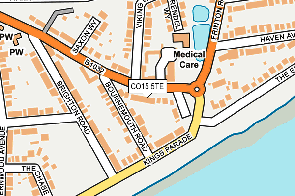 CO15 5TE map - OS OpenMap – Local (Ordnance Survey)