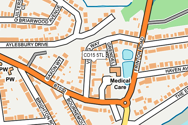 CO15 5TL map - OS OpenMap – Local (Ordnance Survey)