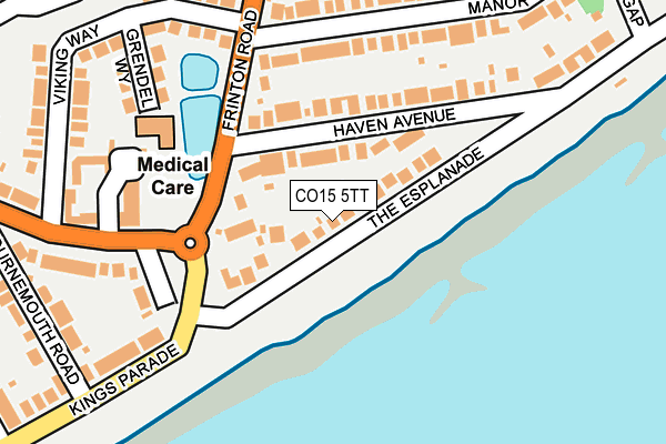 CO15 5TT map - OS OpenMap – Local (Ordnance Survey)