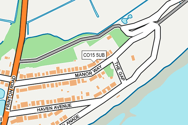 Map of MANOR WAY (HOLLAND-ON-SEA) MANAGEMENT COMPANY LIMITED at local scale
