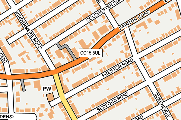 CO15 5UL map - OS OpenMap – Local (Ordnance Survey)