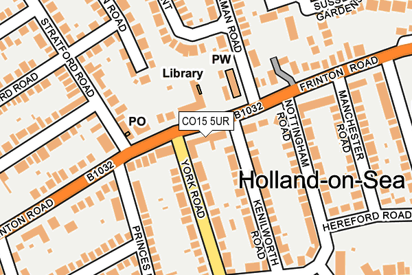 CO15 5UR map - OS OpenMap – Local (Ordnance Survey)
