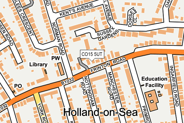 CO15 5UT map - OS OpenMap – Local (Ordnance Survey)