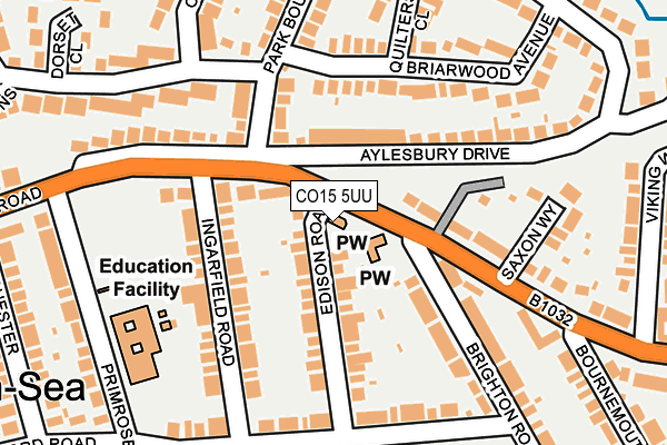 CO15 5UU map - OS OpenMap – Local (Ordnance Survey)