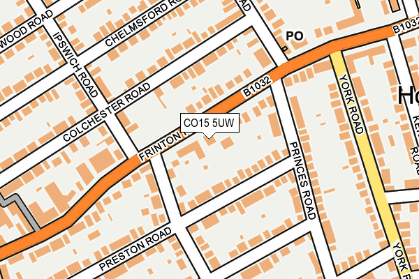 CO15 5UW map - OS OpenMap – Local (Ordnance Survey)