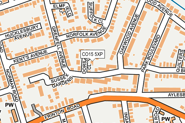 CO15 5XP map - OS OpenMap – Local (Ordnance Survey)