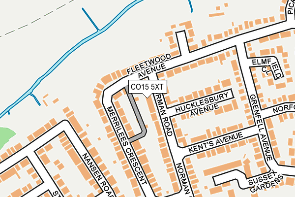 CO15 5XT map - OS OpenMap – Local (Ordnance Survey)