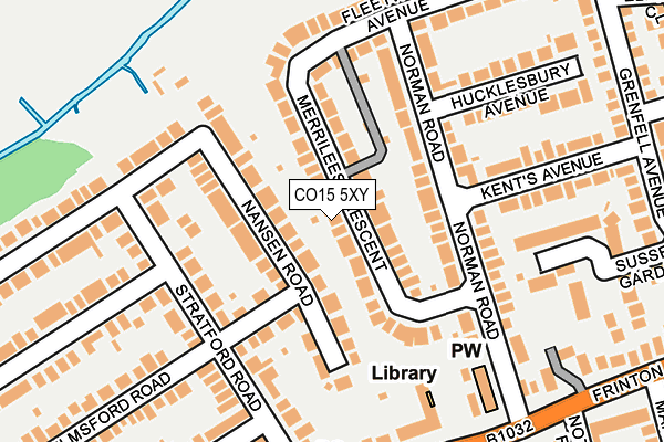 CO15 5XY map - OS OpenMap – Local (Ordnance Survey)