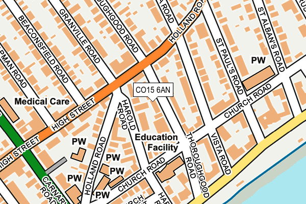 CO15 6AN map - OS OpenMap – Local (Ordnance Survey)