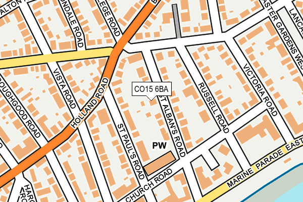 CO15 6BA map - OS OpenMap – Local (Ordnance Survey)