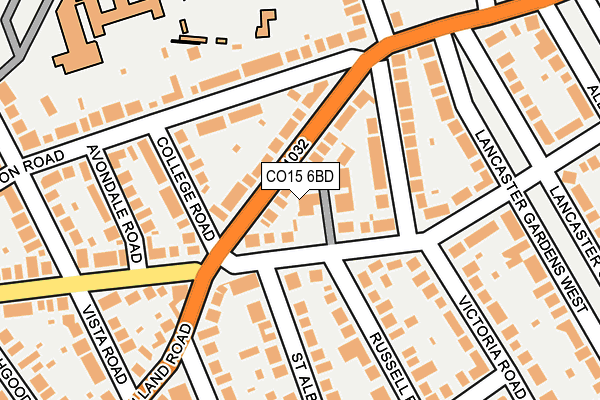 CO15 6BD map - OS OpenMap – Local (Ordnance Survey)