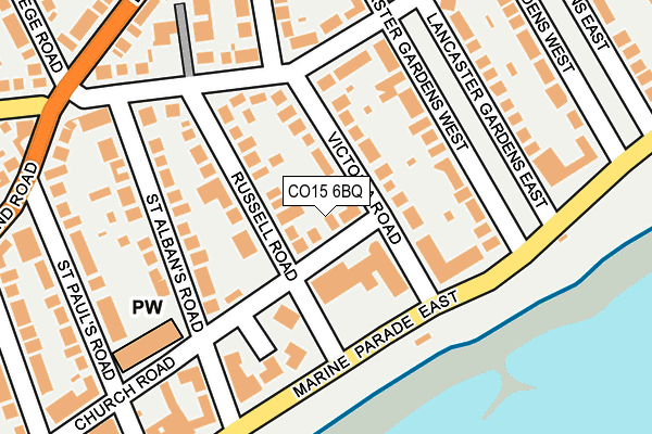 CO15 6BQ map - OS OpenMap – Local (Ordnance Survey)