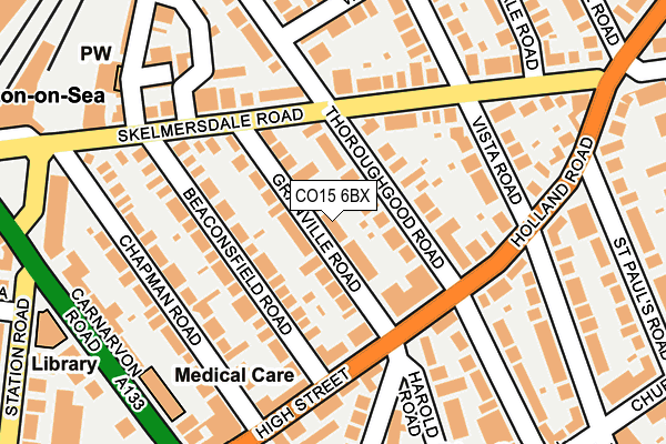 CO15 6BX map - OS OpenMap – Local (Ordnance Survey)
