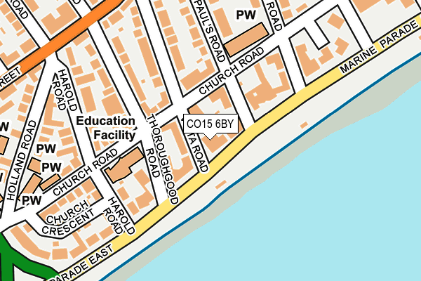 CO15 6BY map - OS OpenMap – Local (Ordnance Survey)