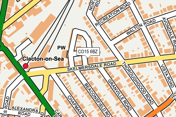 CO15 6BZ map - OS OpenMap – Local (Ordnance Survey)