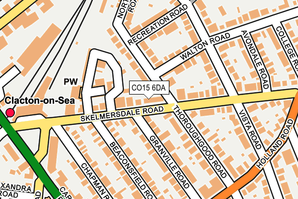 CO15 6DA map - OS OpenMap – Local (Ordnance Survey)