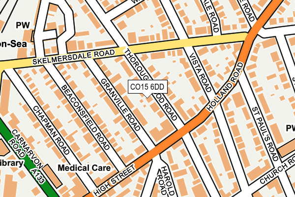 CO15 6DD map - OS OpenMap – Local (Ordnance Survey)