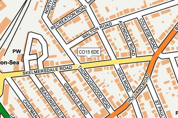 CO15 6DE map - OS OpenMap – Local (Ordnance Survey)