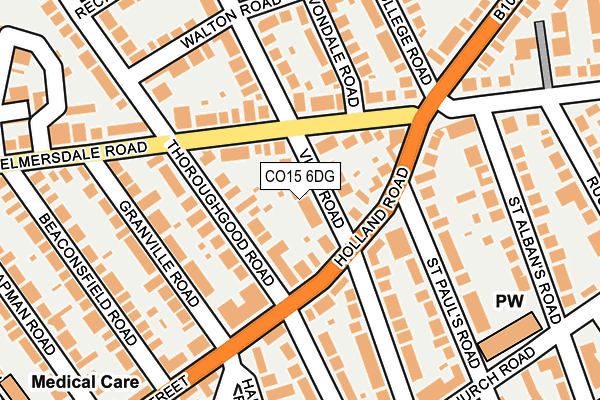 CO15 6DG map - OS OpenMap – Local (Ordnance Survey)