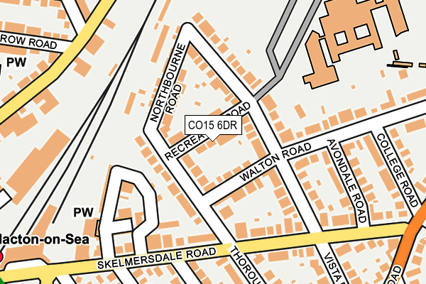 CO15 6DR map - OS OpenMap – Local (Ordnance Survey)
