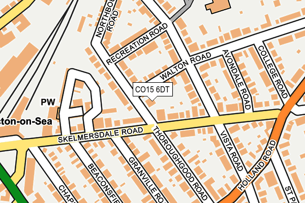 CO15 6DT map - OS OpenMap – Local (Ordnance Survey)
