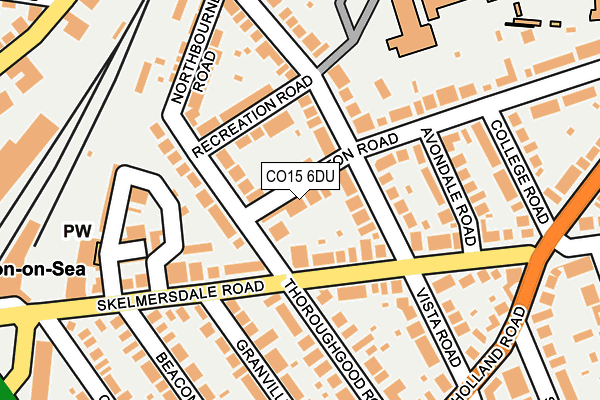 CO15 6DU map - OS OpenMap – Local (Ordnance Survey)
