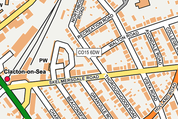 CO15 6DW map - OS OpenMap – Local (Ordnance Survey)