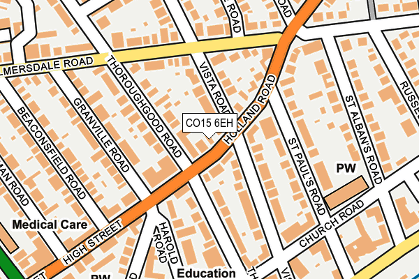 CO15 6EH map - OS OpenMap – Local (Ordnance Survey)