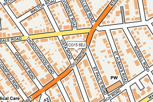 CO15 6EJ map - OS OpenMap – Local (Ordnance Survey)