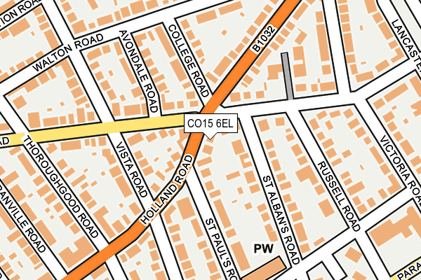 CO15 6EL map - OS OpenMap – Local (Ordnance Survey)