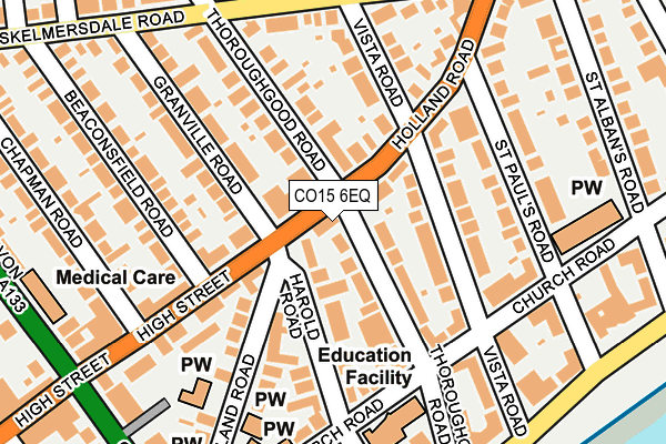 CO15 6EQ map - OS OpenMap – Local (Ordnance Survey)