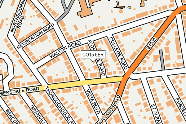 CO15 6ER map - OS OpenMap – Local (Ordnance Survey)