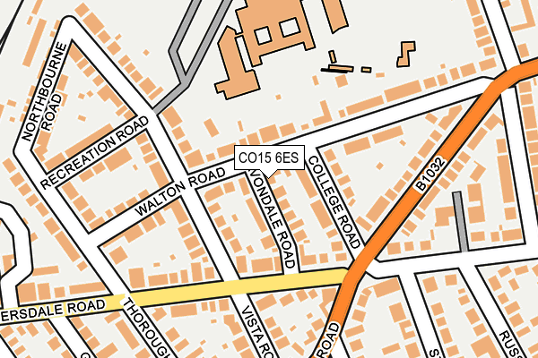 CO15 6ES map - OS OpenMap – Local (Ordnance Survey)