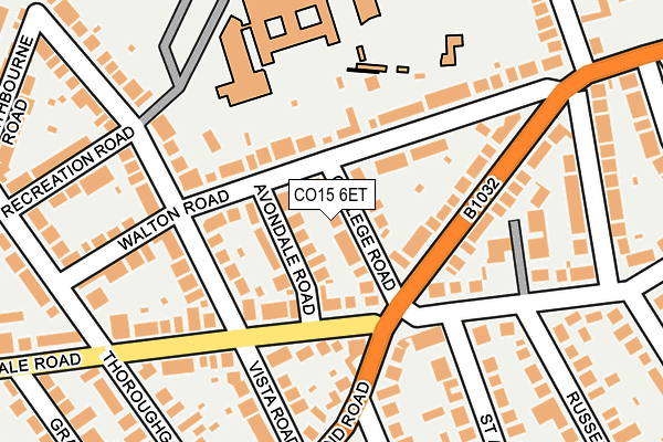 CO15 6ET map - OS OpenMap – Local (Ordnance Survey)