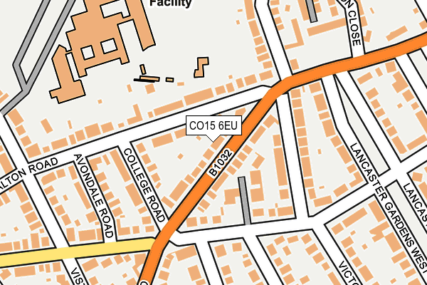 CO15 6EU map - OS OpenMap – Local (Ordnance Survey)