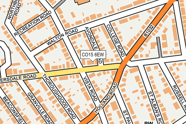 CO15 6EW map - OS OpenMap – Local (Ordnance Survey)