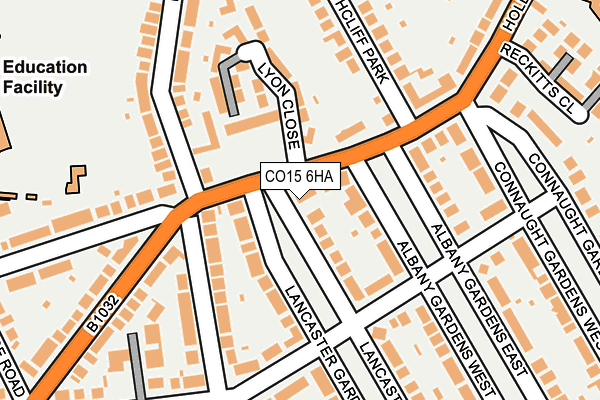 CO15 6HA map - OS OpenMap – Local (Ordnance Survey)