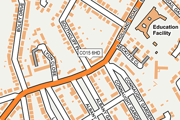 CO15 6HD map - OS OpenMap – Local (Ordnance Survey)