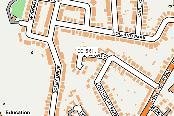 CO15 6HJ map - OS OpenMap – Local (Ordnance Survey)