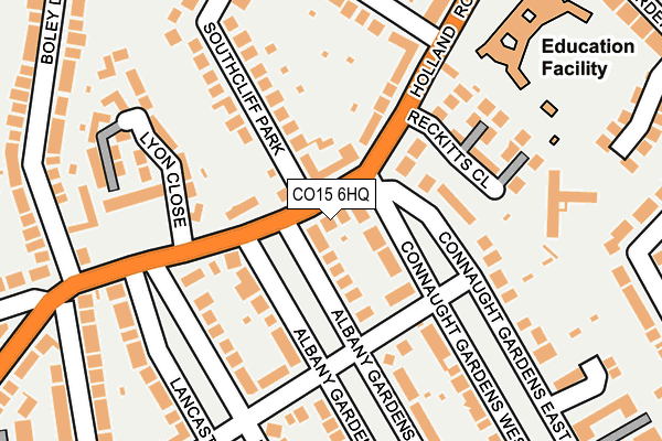 CO15 6HQ map - OS OpenMap – Local (Ordnance Survey)